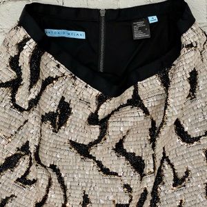 Antonio Malani Black and Gold Sequin Skirt